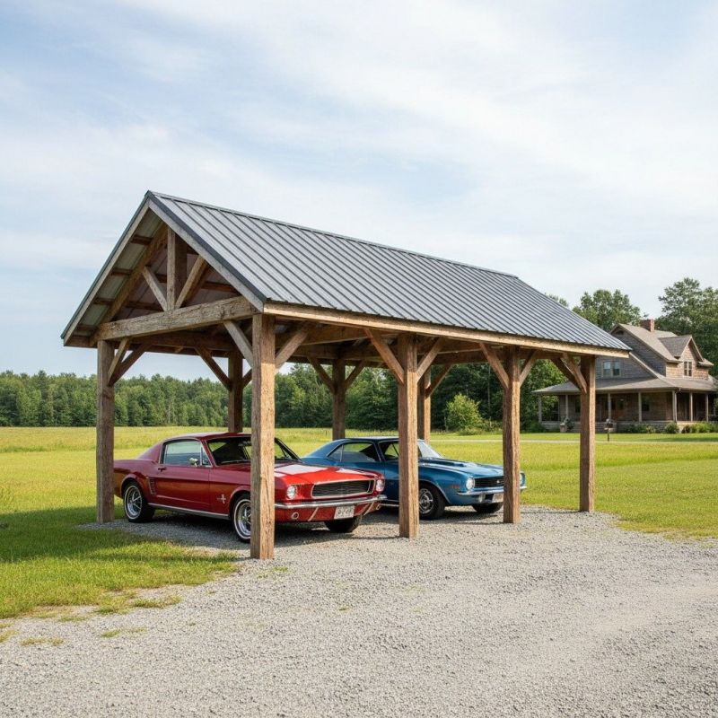 Wood Carport Installation