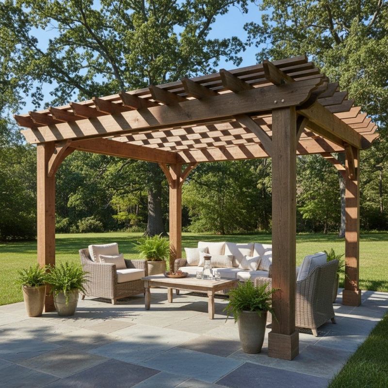 Wood Pergola Installation in Kansas City, KS